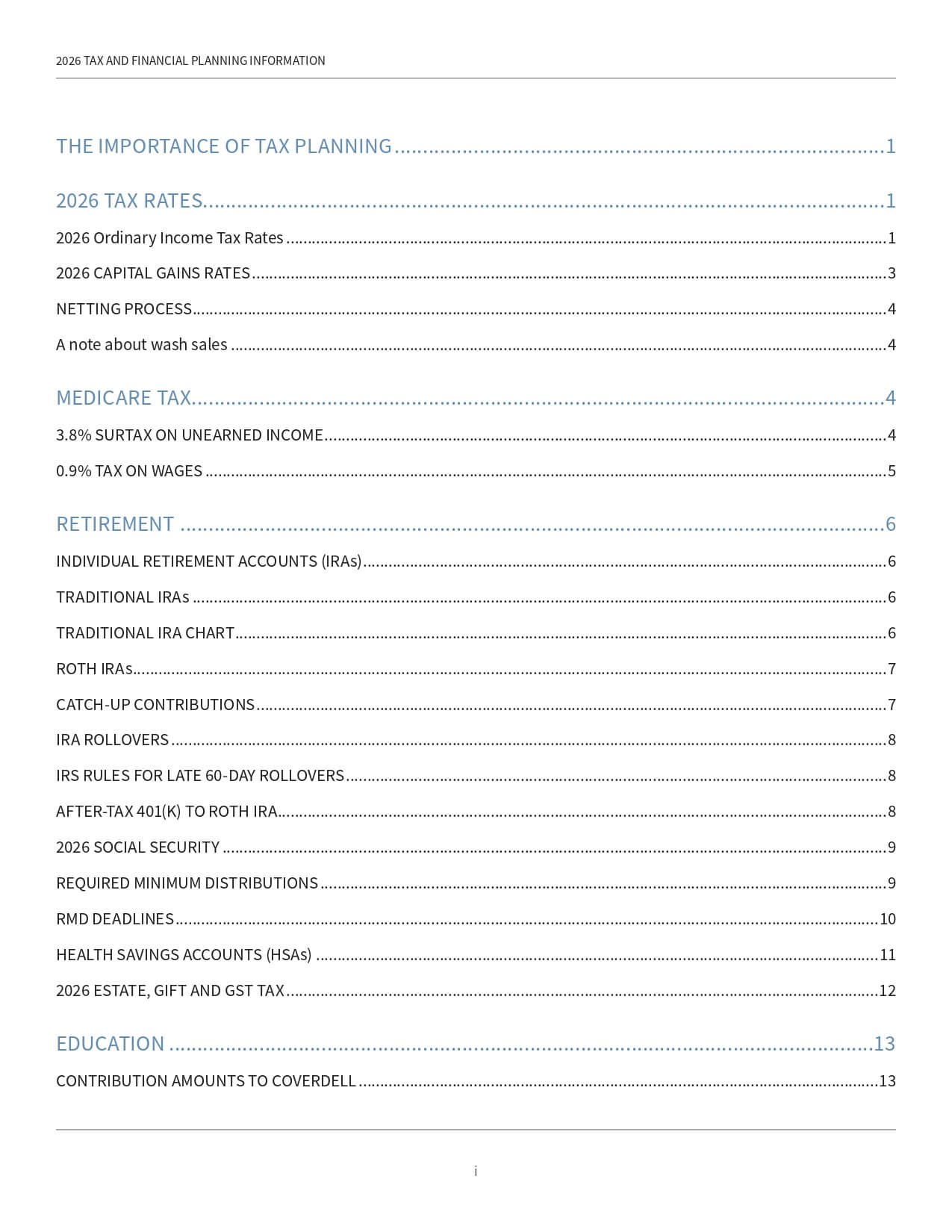 2026 US Tax and Financial Planning  Steele Wealth Management