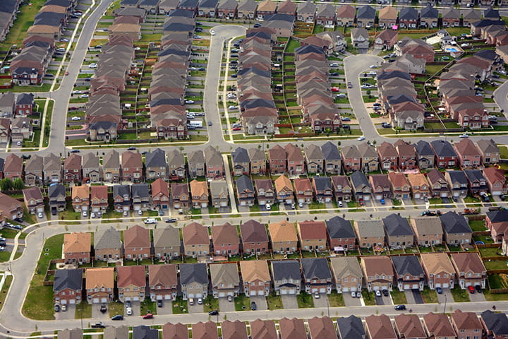 New neighborhood in the suburbs